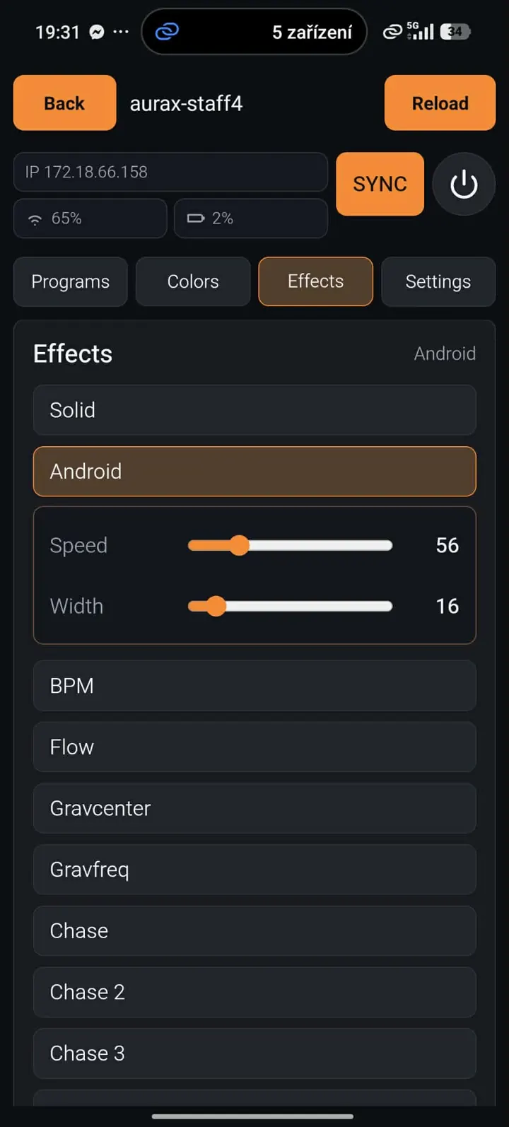 AuraX2 Effects obrazovka